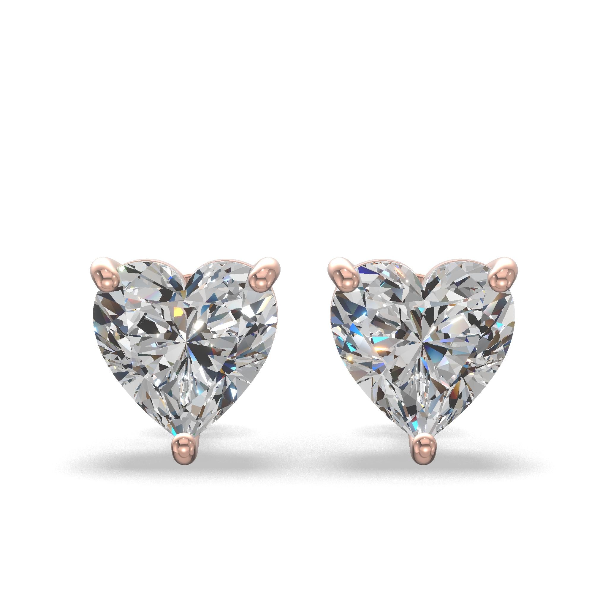 Sweetheart Diamond Studs ER Gold