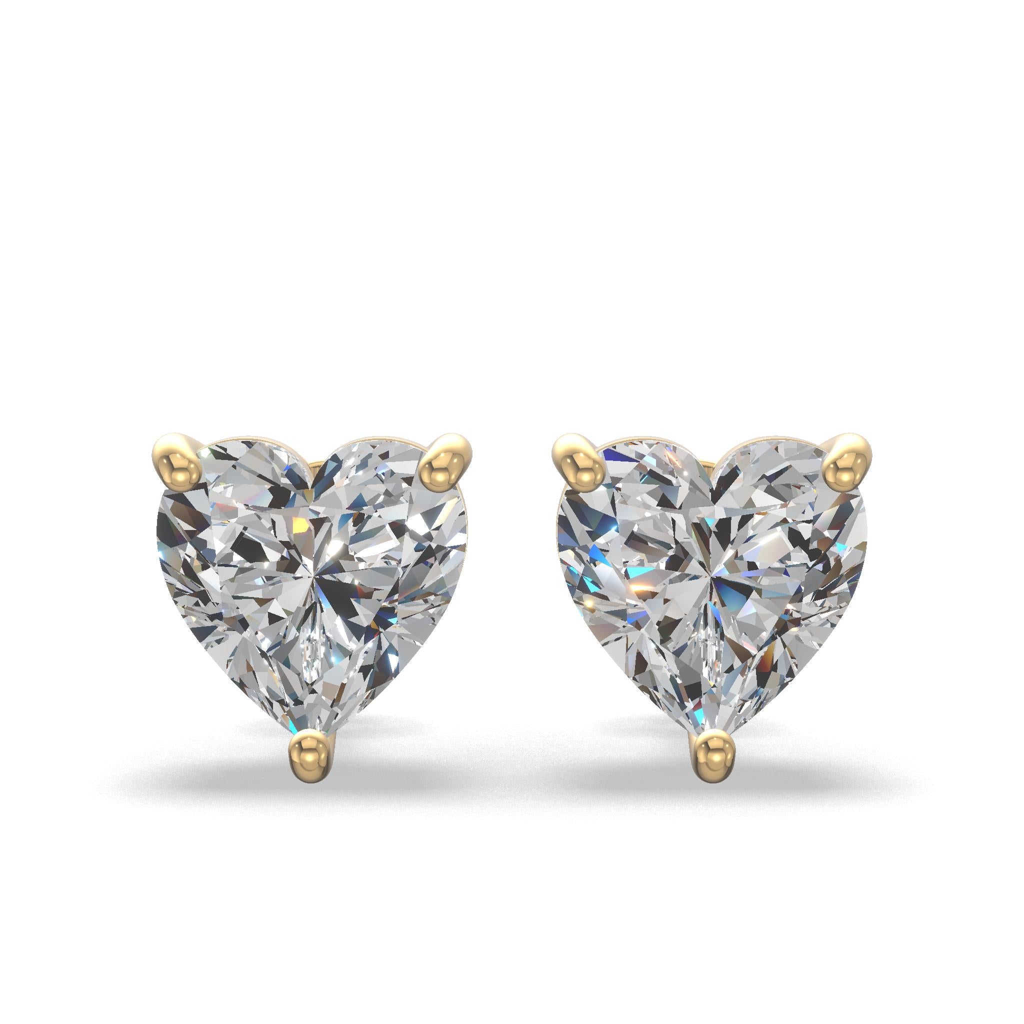 Sweetheart Diamond Studs ER Gold