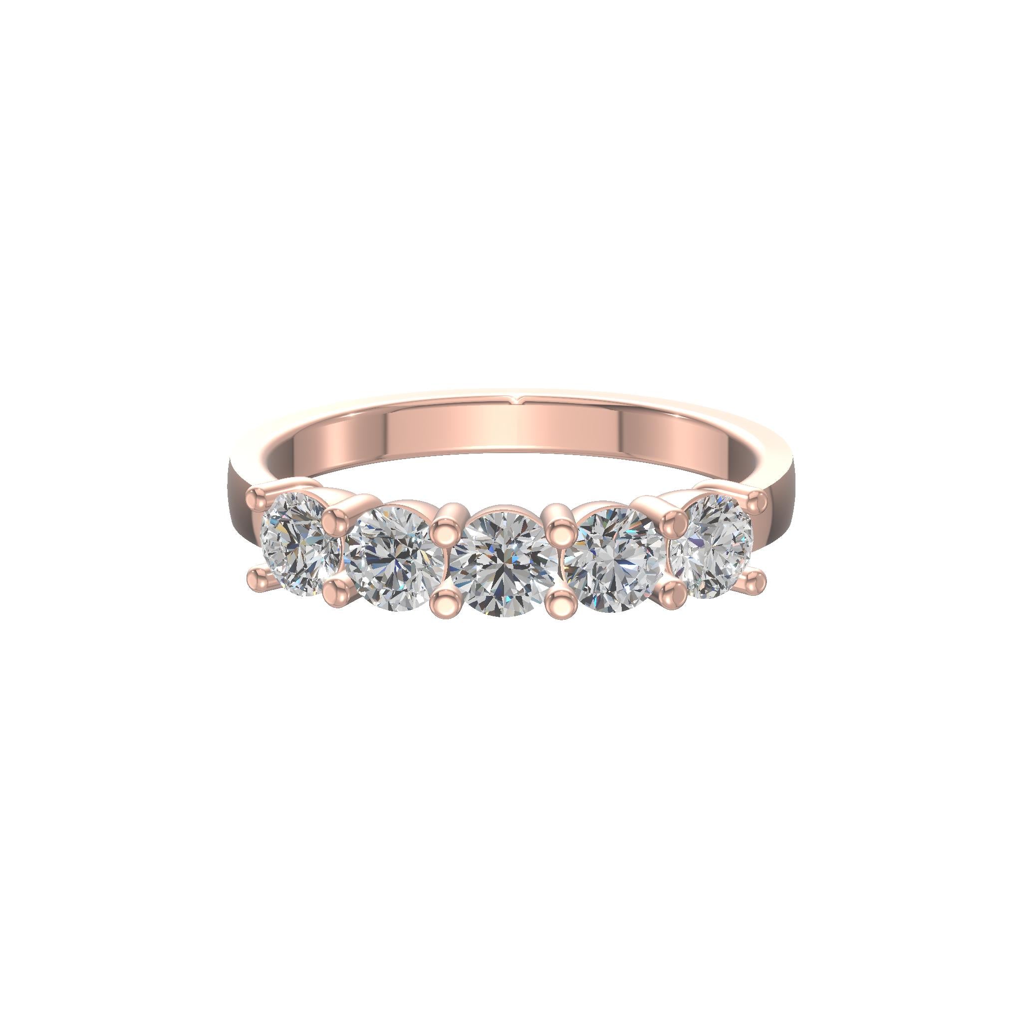 Celestia Quintet Diamond Band Gold