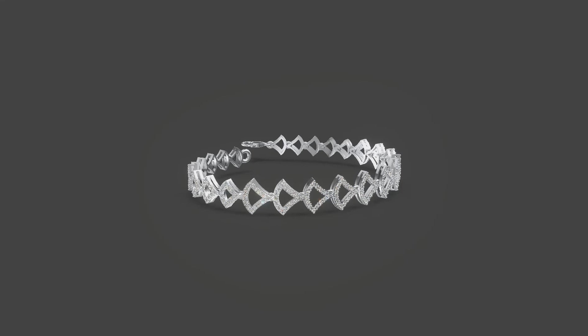 Crowned Grace Diamond Bracelet Silver