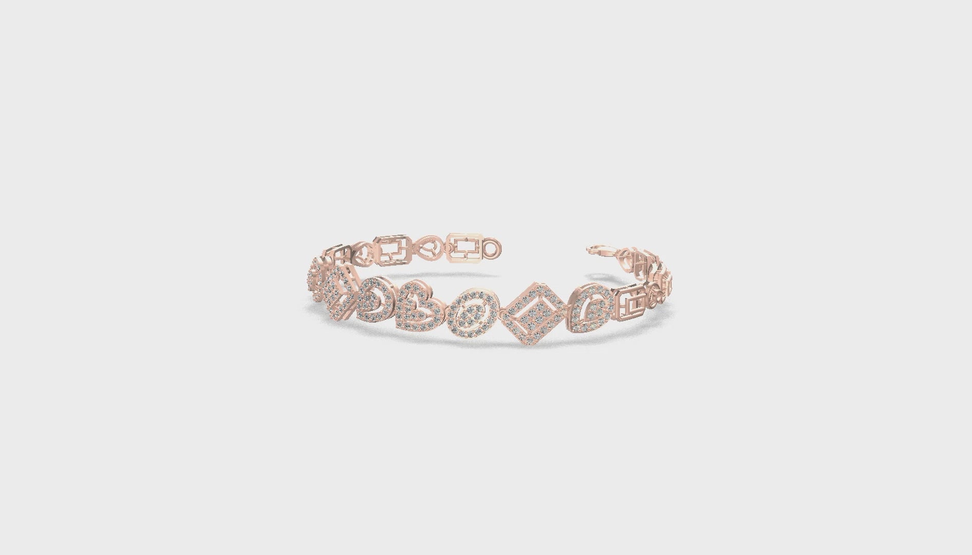 Shape of Life Diamond Bracelet Gold