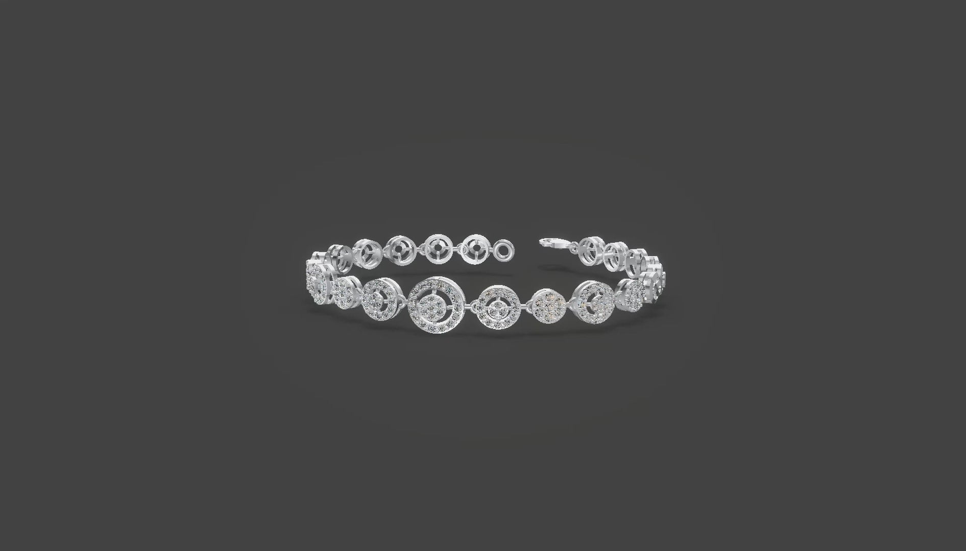 Rosé Radiance Diamond Bracelet Silver