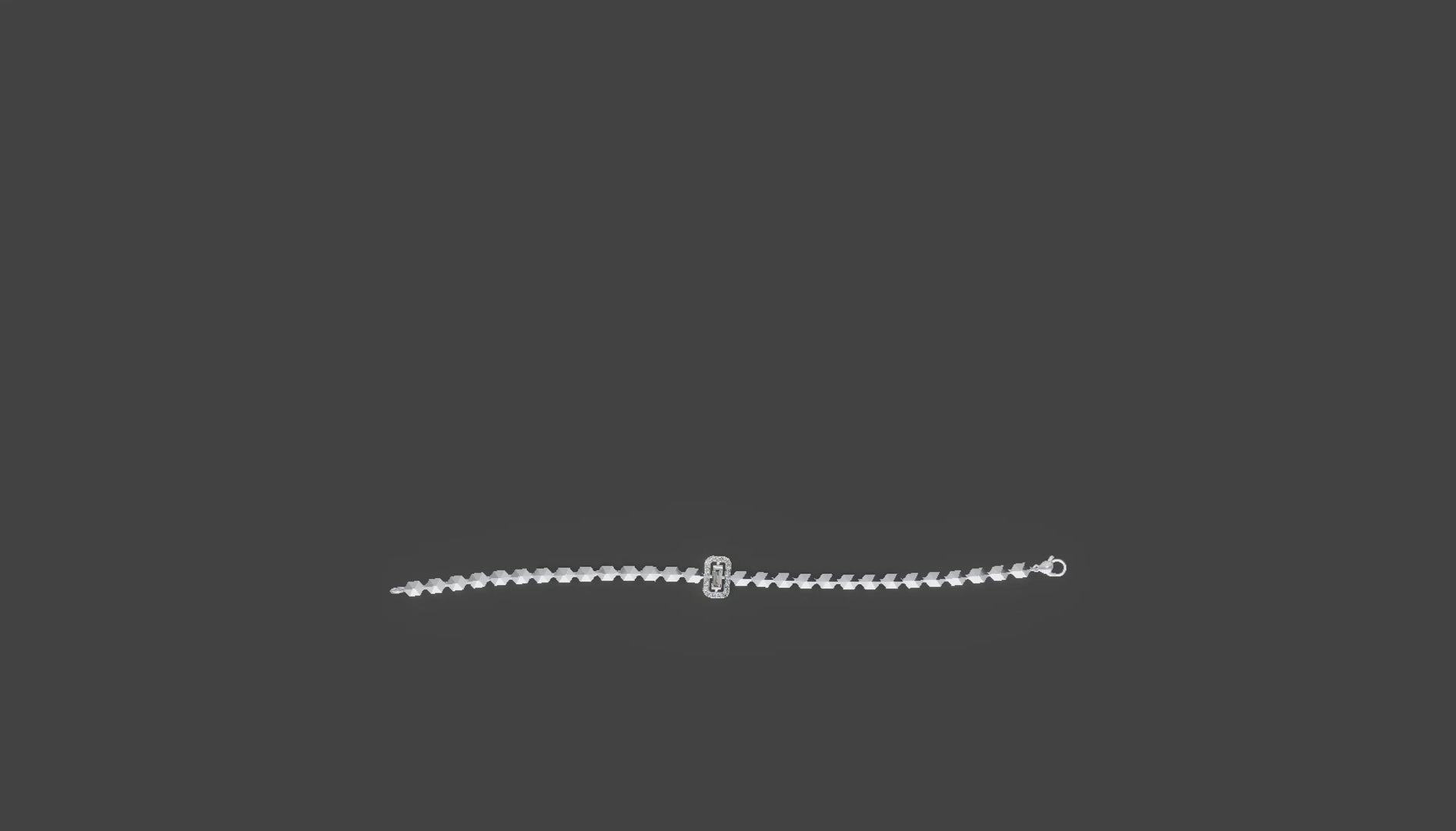 Regalia Baguette Diamond Bracelet Silver