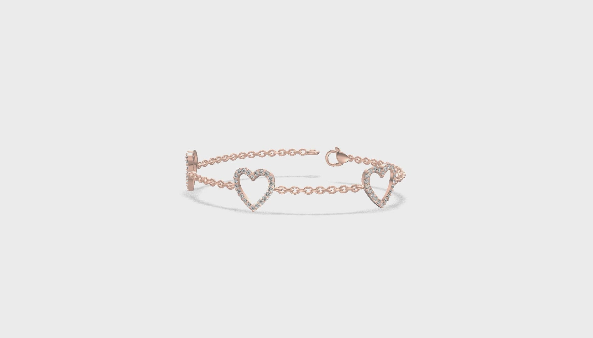 Amora Heart Diamond Bracelet Gold