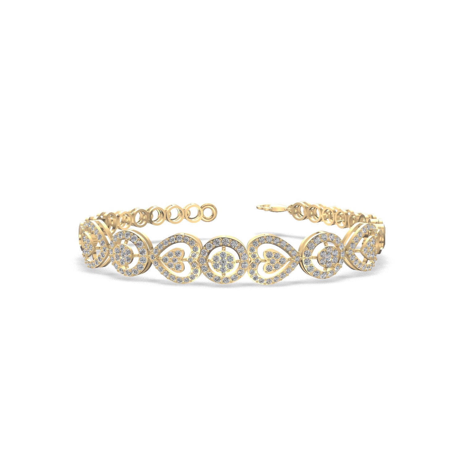 Hearts of Harmony Diamond Bracelet Gold