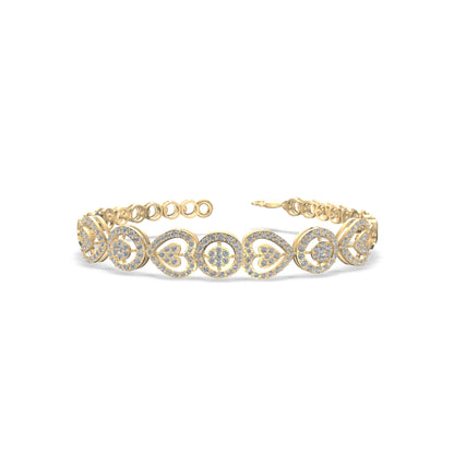 Hearts of Harmony Diamond Bracelet Gold