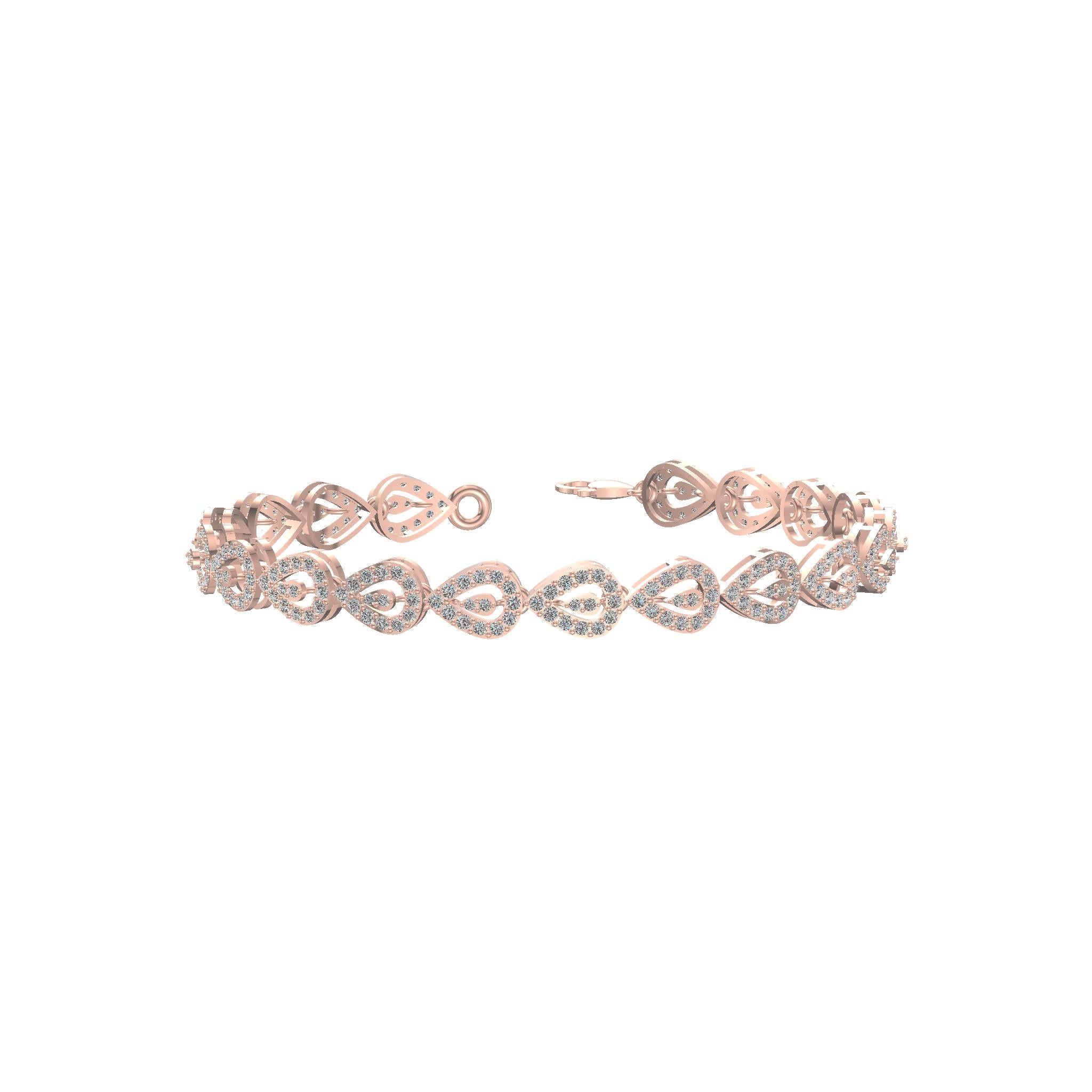Tear of Elegance Diamond Bracelet Gold