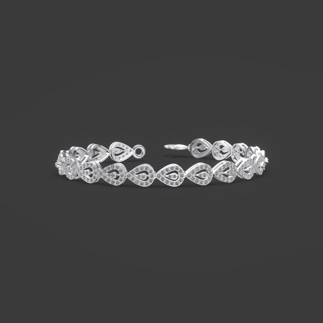 Tear of Elegance Diamond Bracelet Platinum