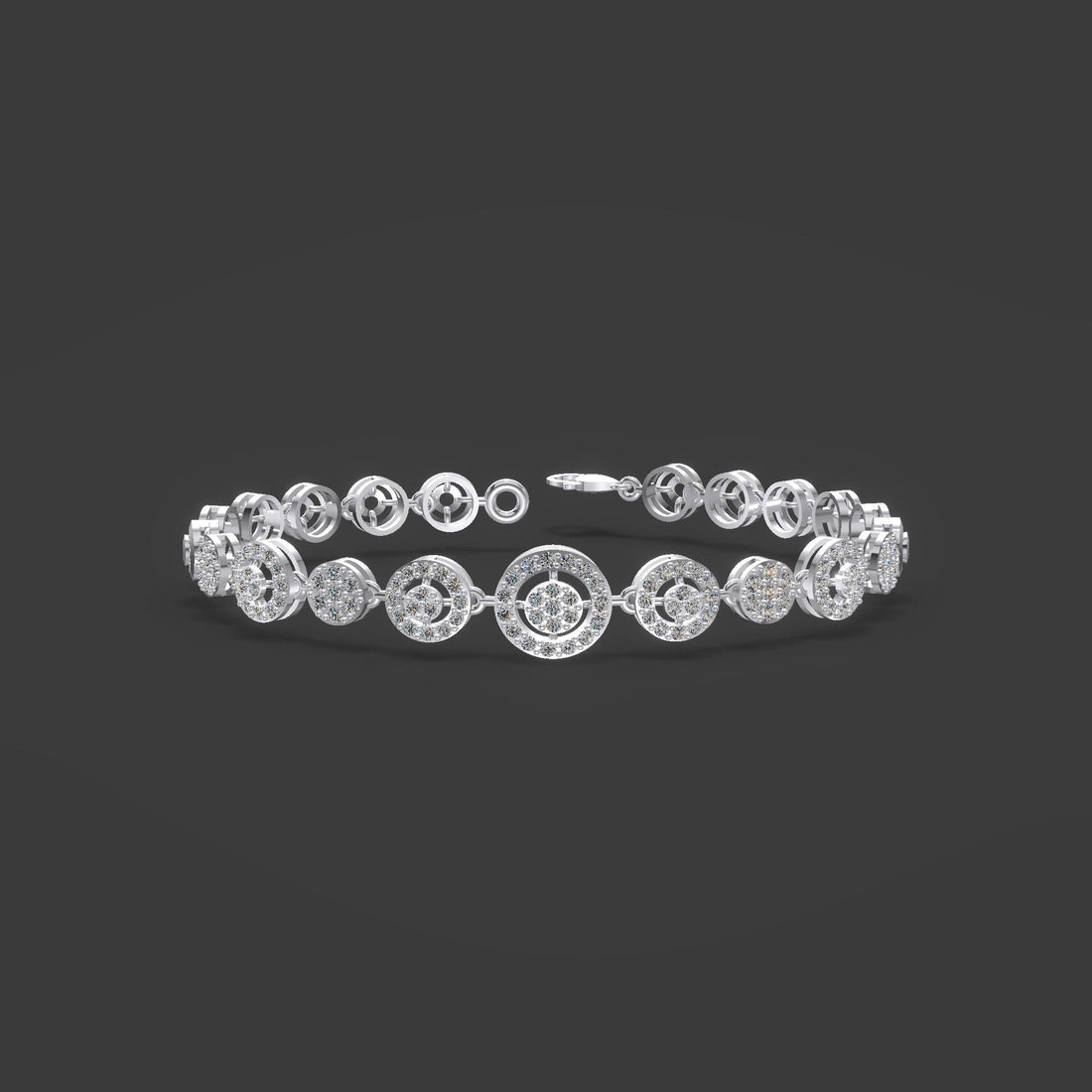 Rosé Radiance Diamond Bracelet Silver