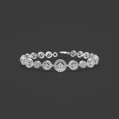Rosé Radiance Diamond Bracelet Silver