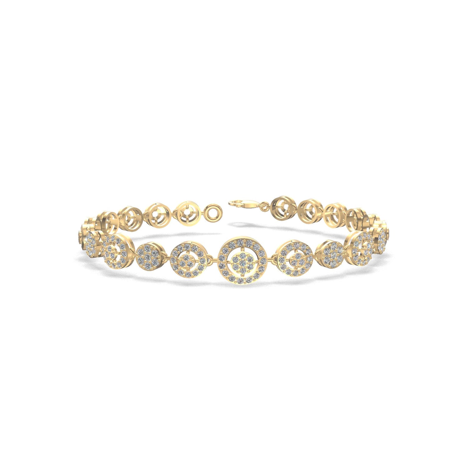 Rosé Radiance Diamond Bracelet Gold