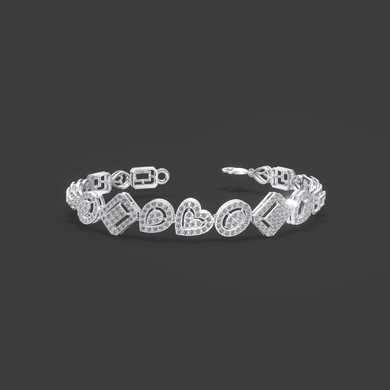 Shape of Life Diamond Bracelet Silver