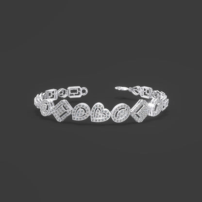 Shape of Life Diamond Bracelet Silver