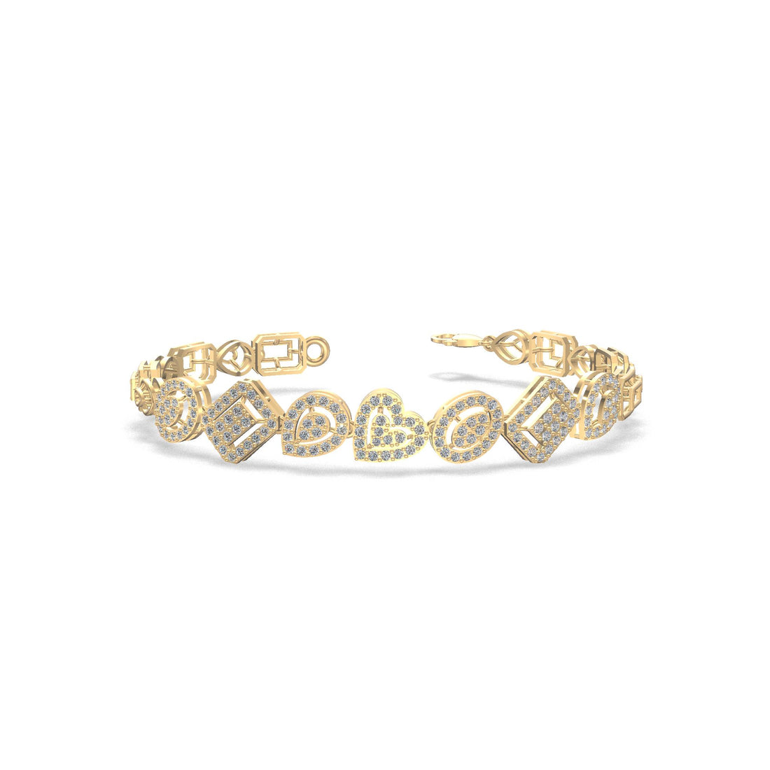 Shape of Life Diamond Bracelet Gold