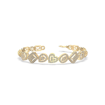 Shape of Life Diamond Bracelet Gold