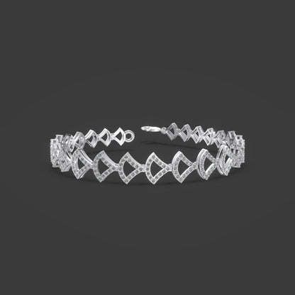 Crowned Grace Diamond Bracelet Silver