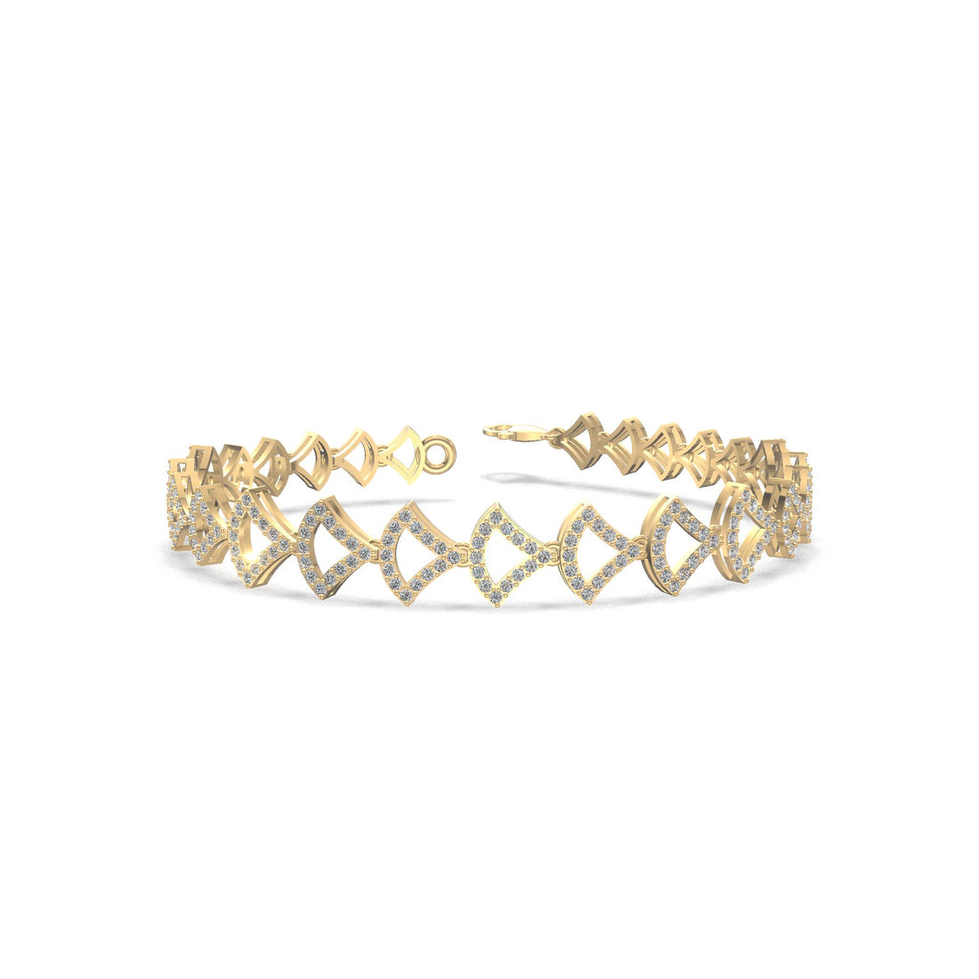 Crowned Grace Diamond Bracelet Gold
