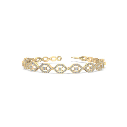 HexaBloom Sapphire Diamond Bracelet Gold