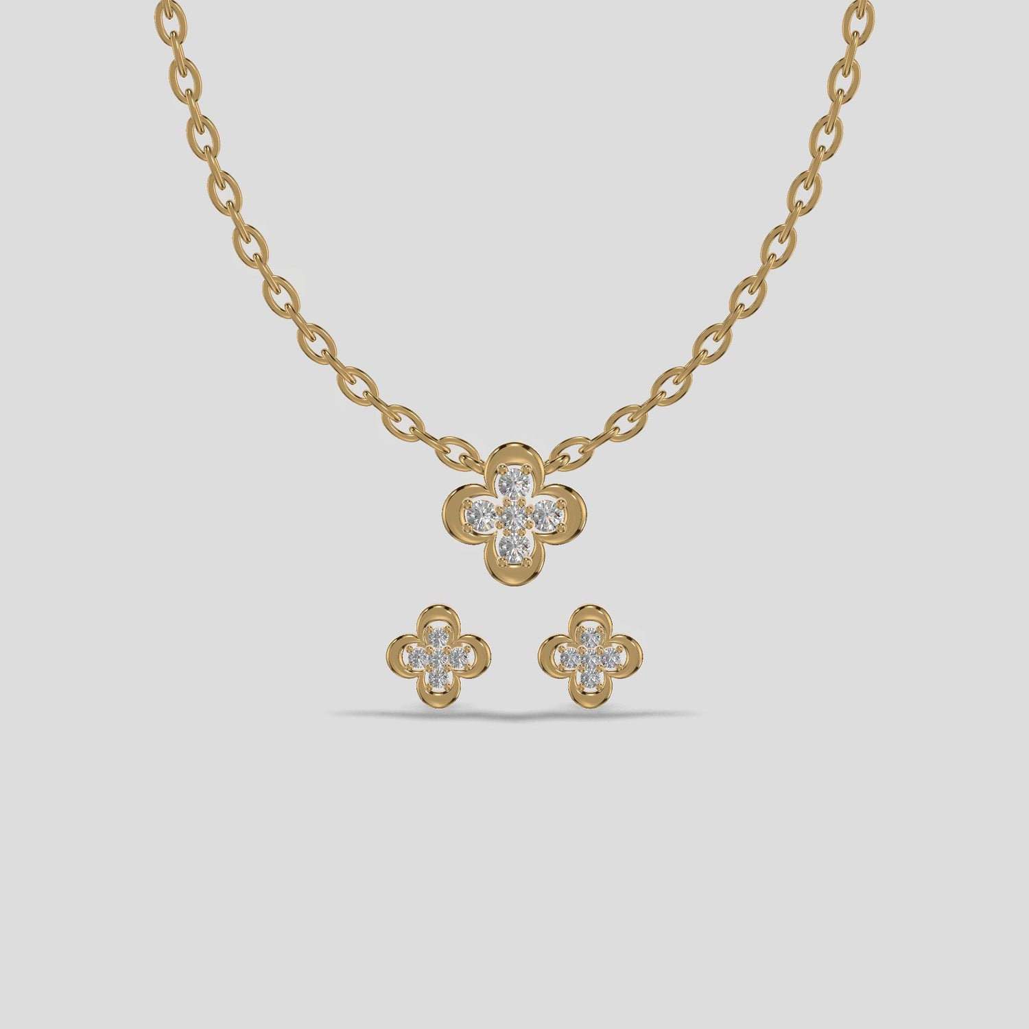 Blossom Radiance Chain Set Gold