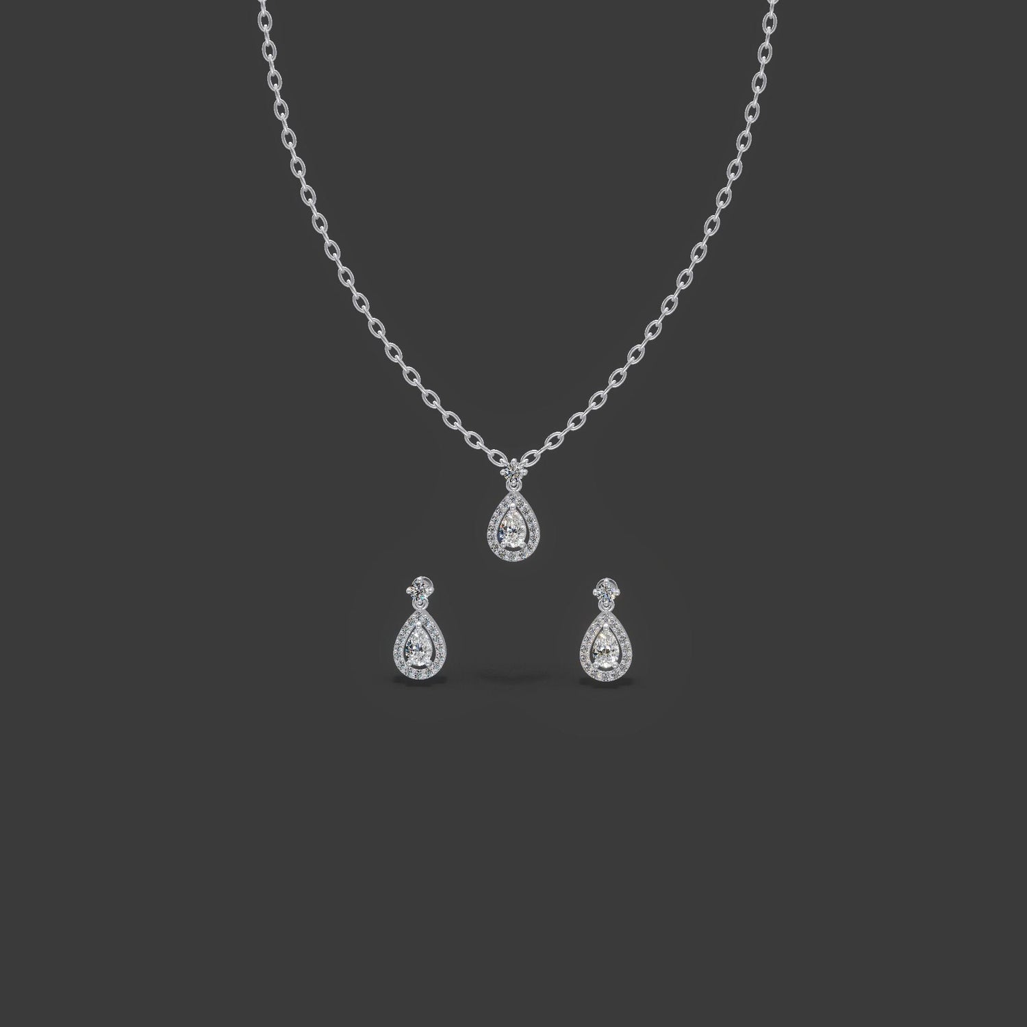 Lumina Teardrop Chain Set Trio Gold