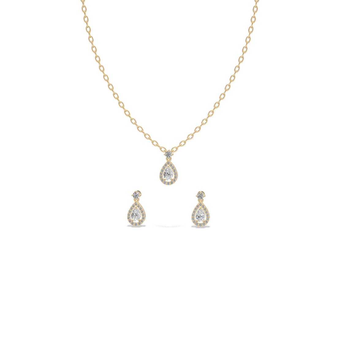 Lumina Teardrop Chain Set Trio Gold