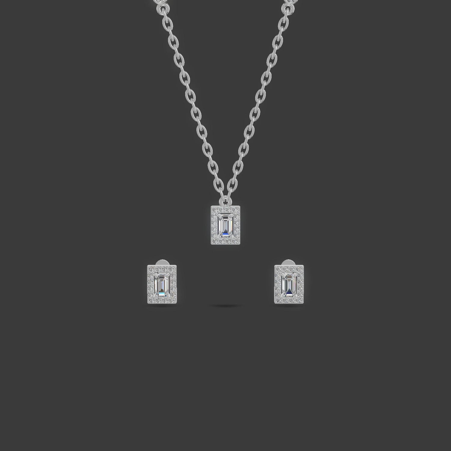 Tri-Node Architectural Chain Set Silver