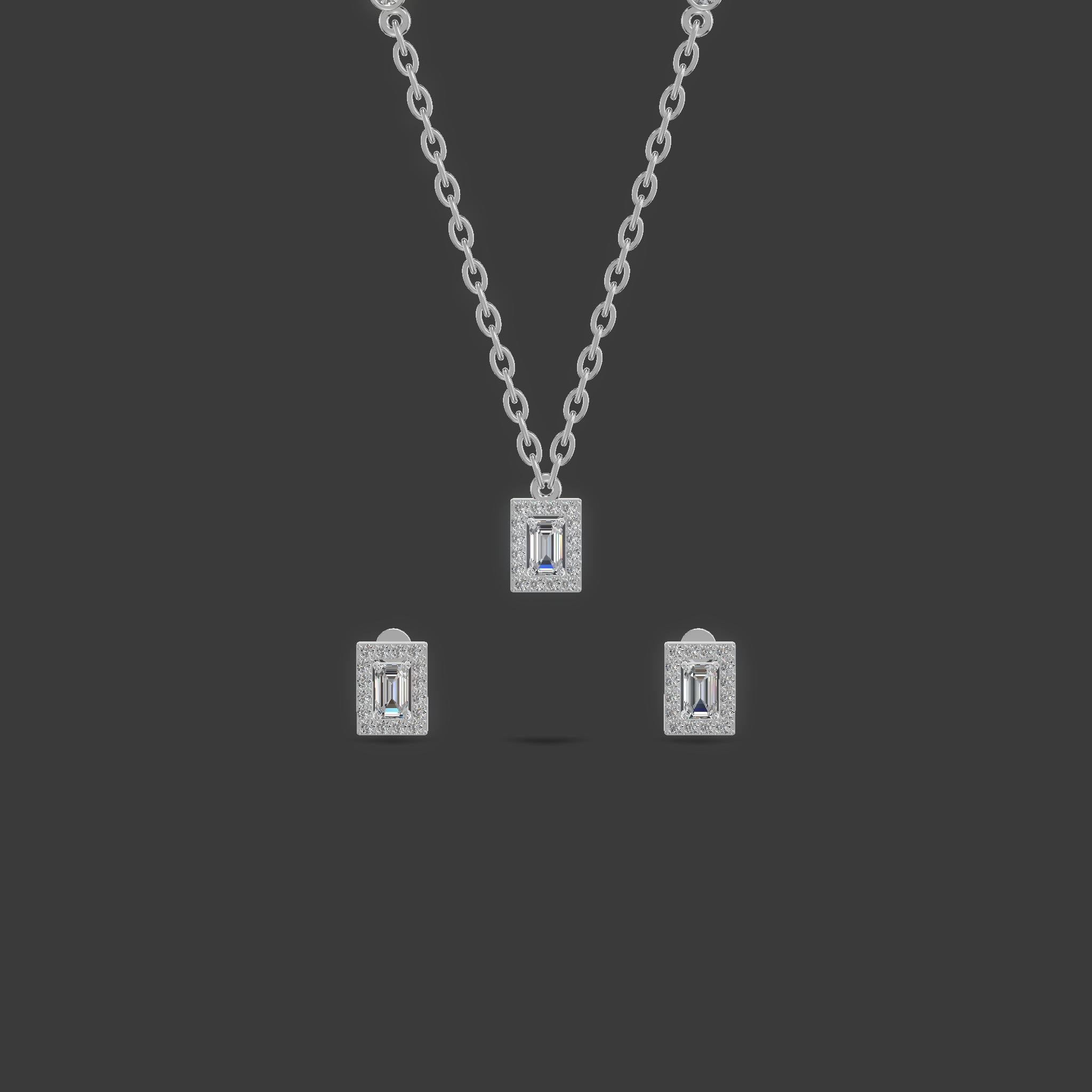 Tri-Node Architectural Chain Set Silver