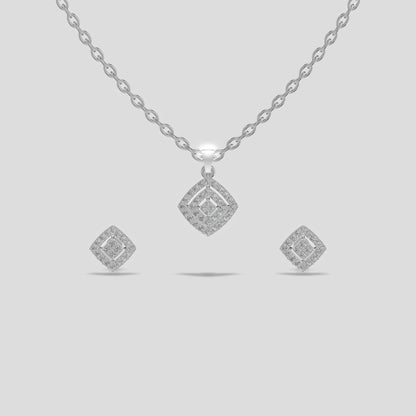Aurora Sparkle Pendant Set Platinum