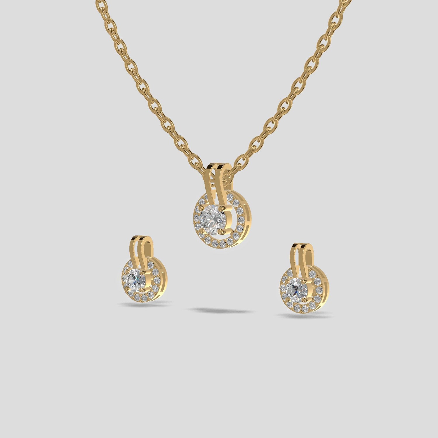 Celestial Halo Chain Set Gold