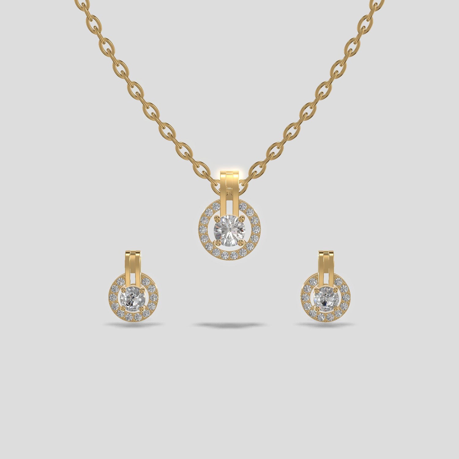 Celestial Halo Chain Set Gold