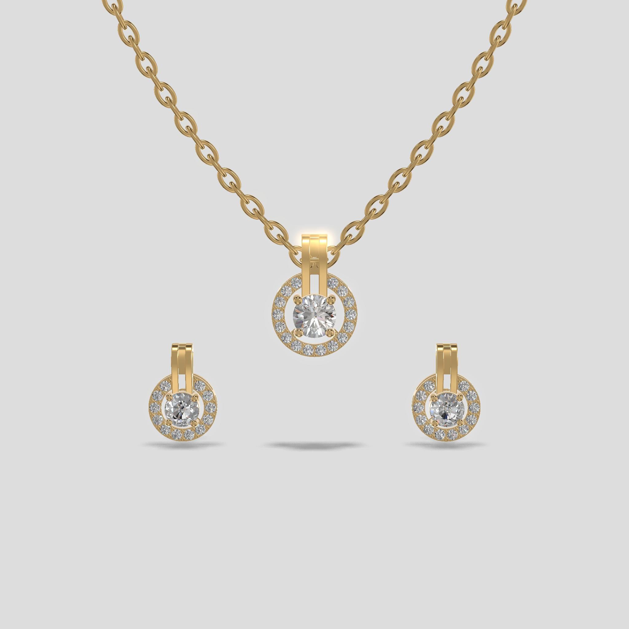 Celestial Halo Chain Set Gold