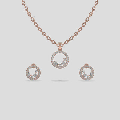 Ever Bloom Circle Pendant Set