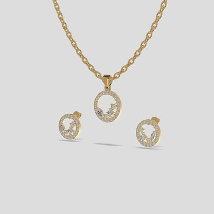 Ever Bloom Circle Pendant Set