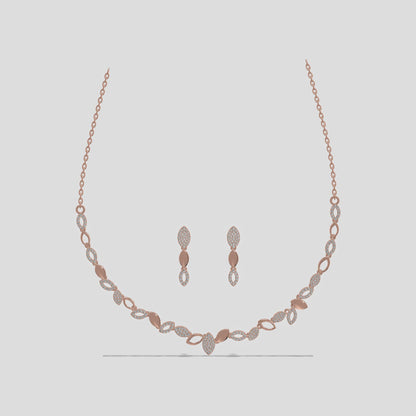 Elysian Leaf Necklace Set Gold