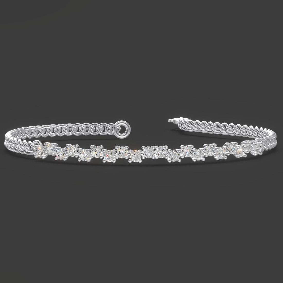 Classic Sparkle Tennis Bracelet Silver