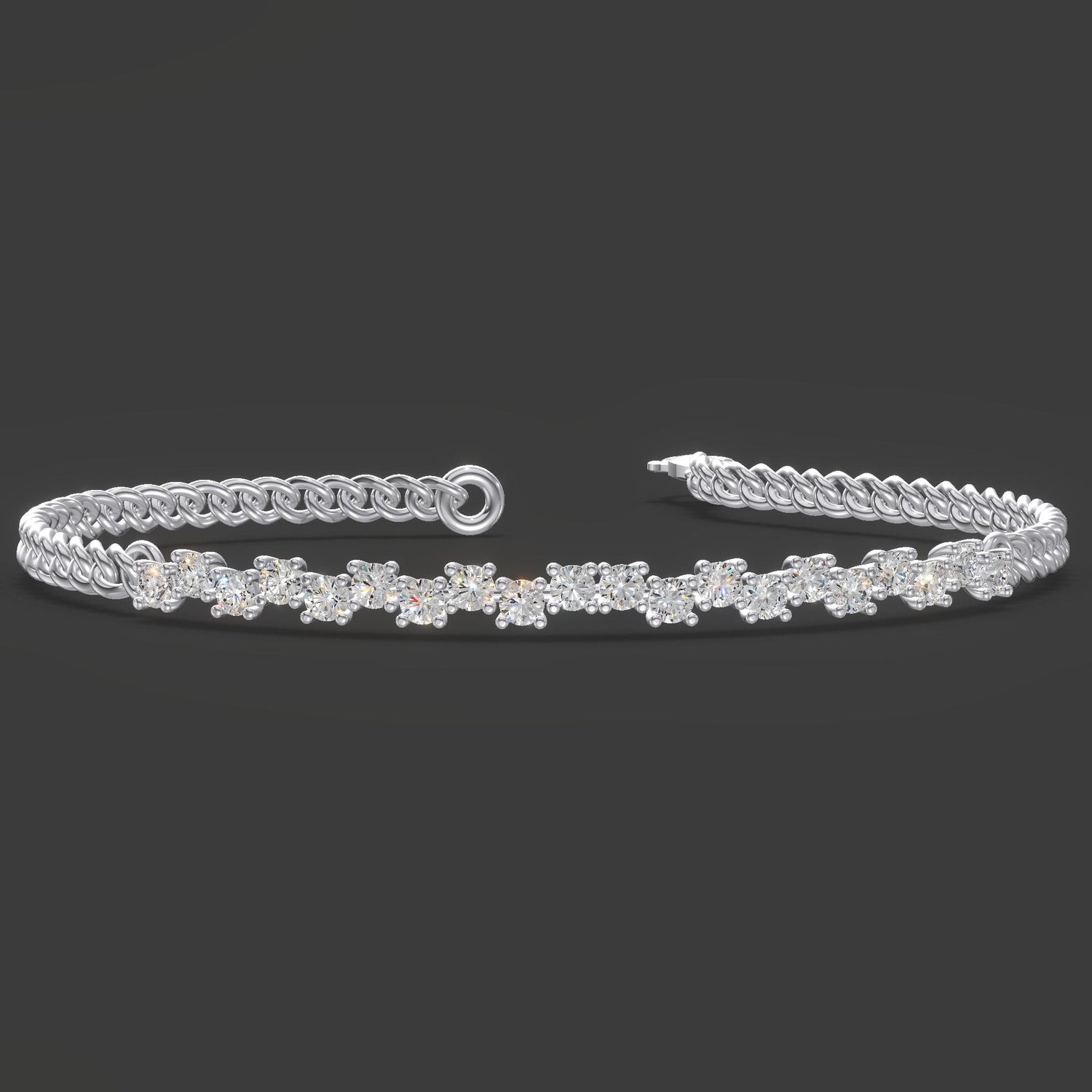 Classic Sparkle Tennis Bracelet Silver