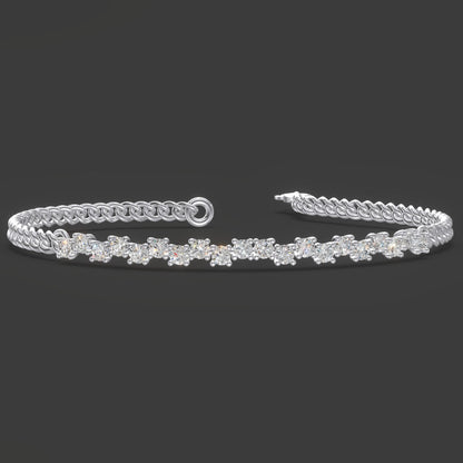 Classic Sparkle Tennis Bracelet Silver