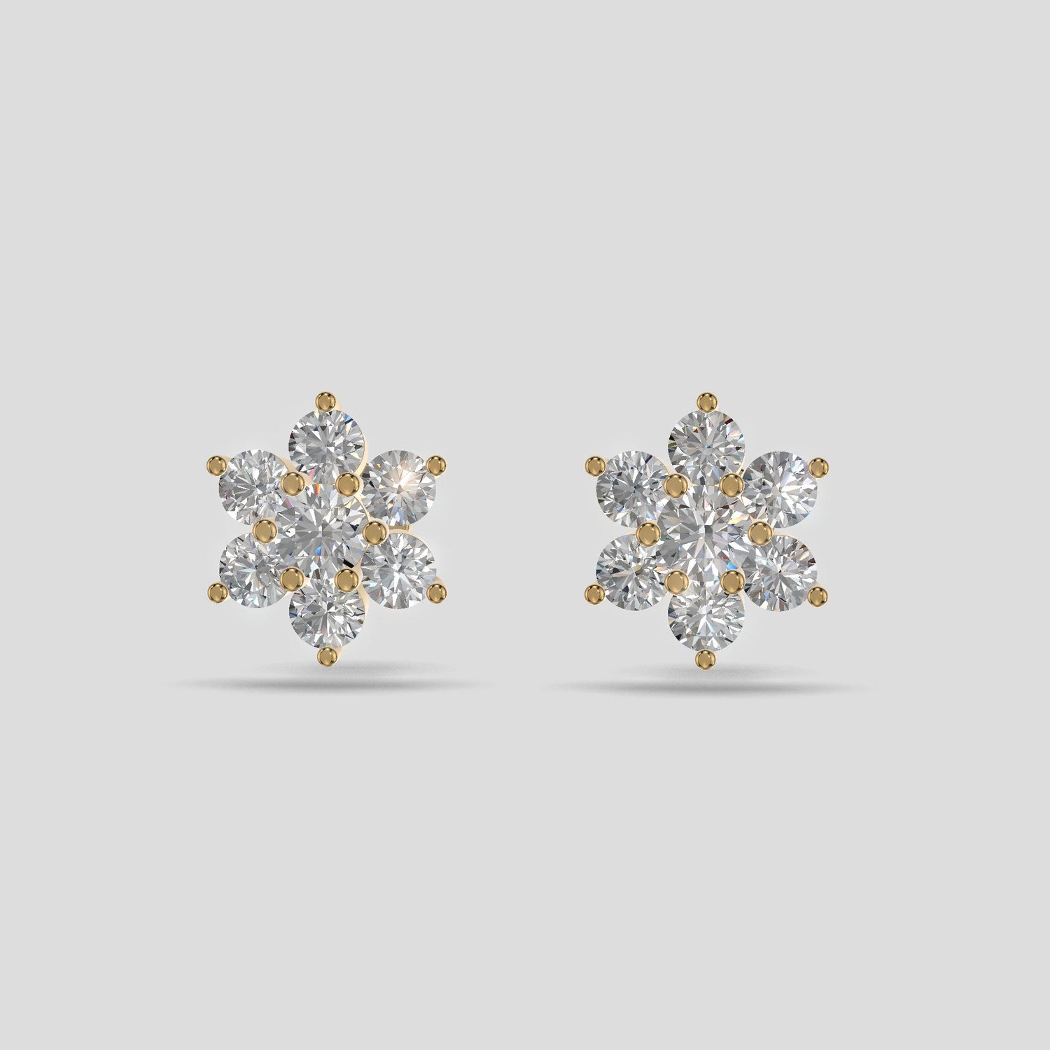 Blossom Cluster Earrings Gold