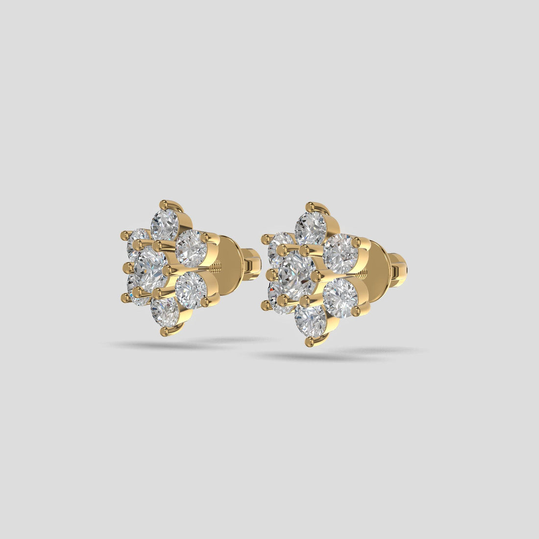 Blossom Cluster Earrings Gold
