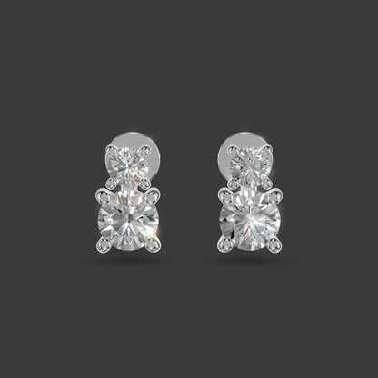 Elegant Cascade Earrings Platinum