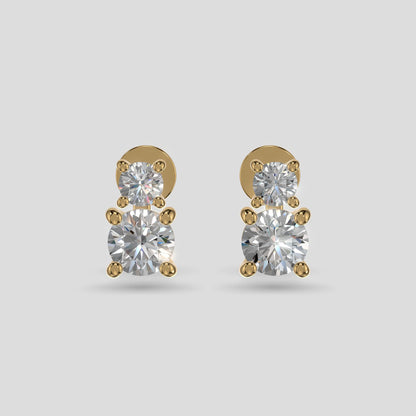 Elegant Cascade Earrings Gold