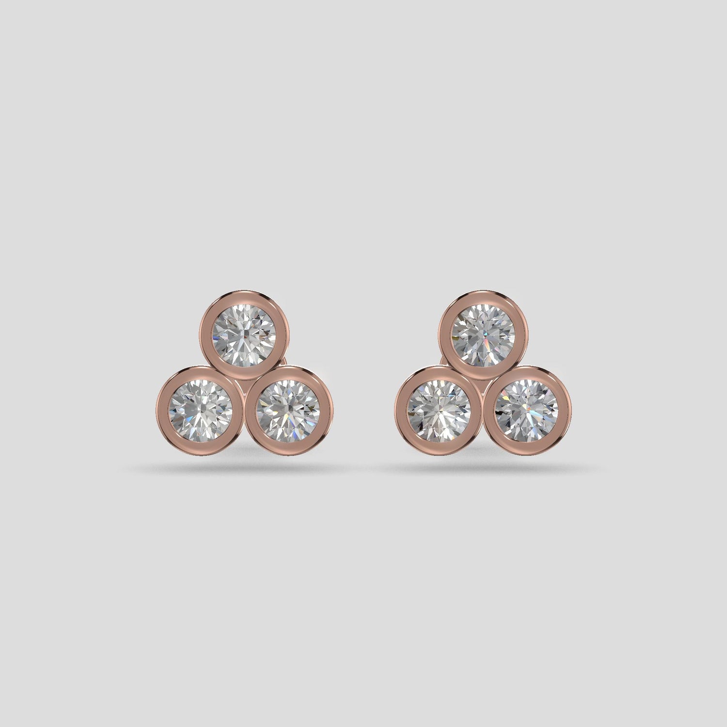 Trilight Cluster Studs Gold
