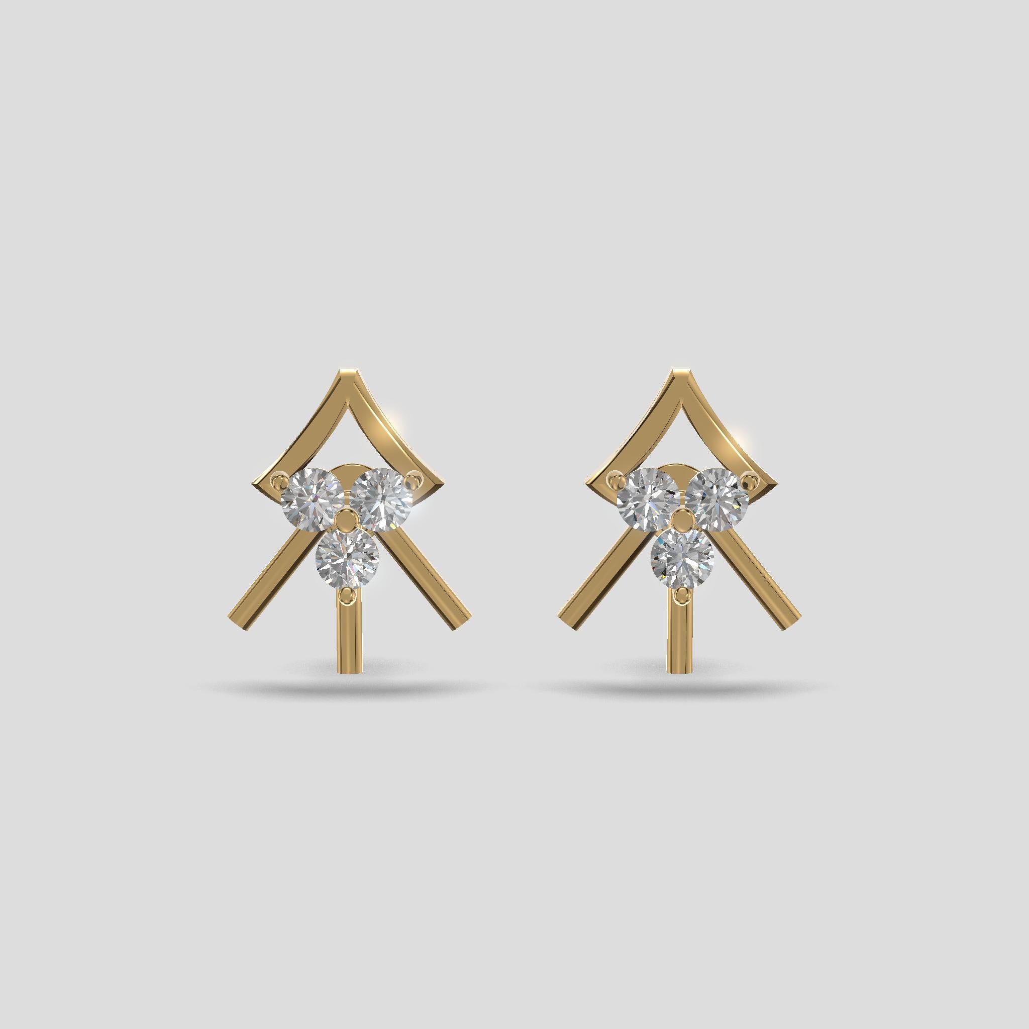 Radiant Blossom Earrings Gold