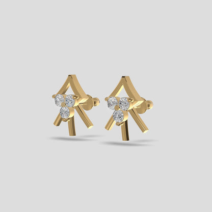 Radiant Blossom Earrings Gold