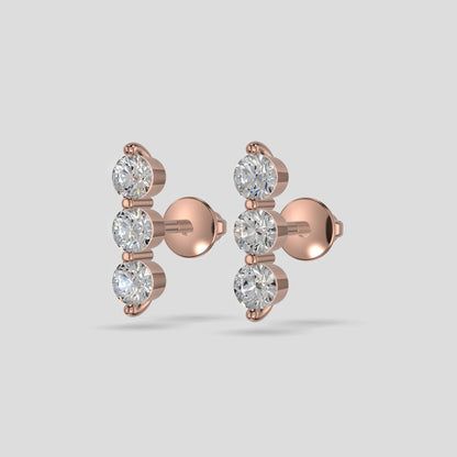 Aurora Drop Trio Earrings Gold