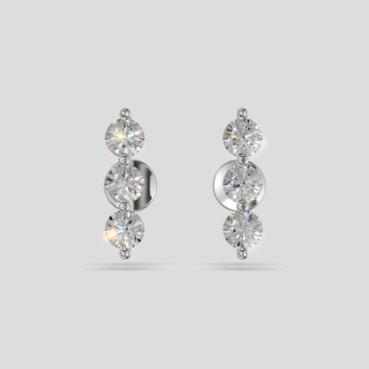 Aurora Drop Trio Earrings Gold