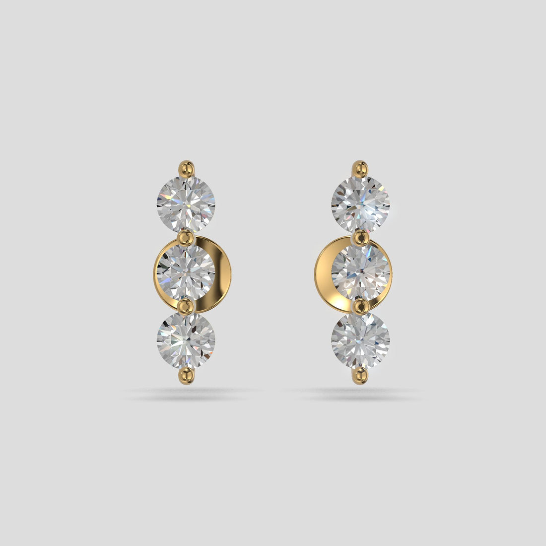 Aurora Drop Trio Earrings Gold