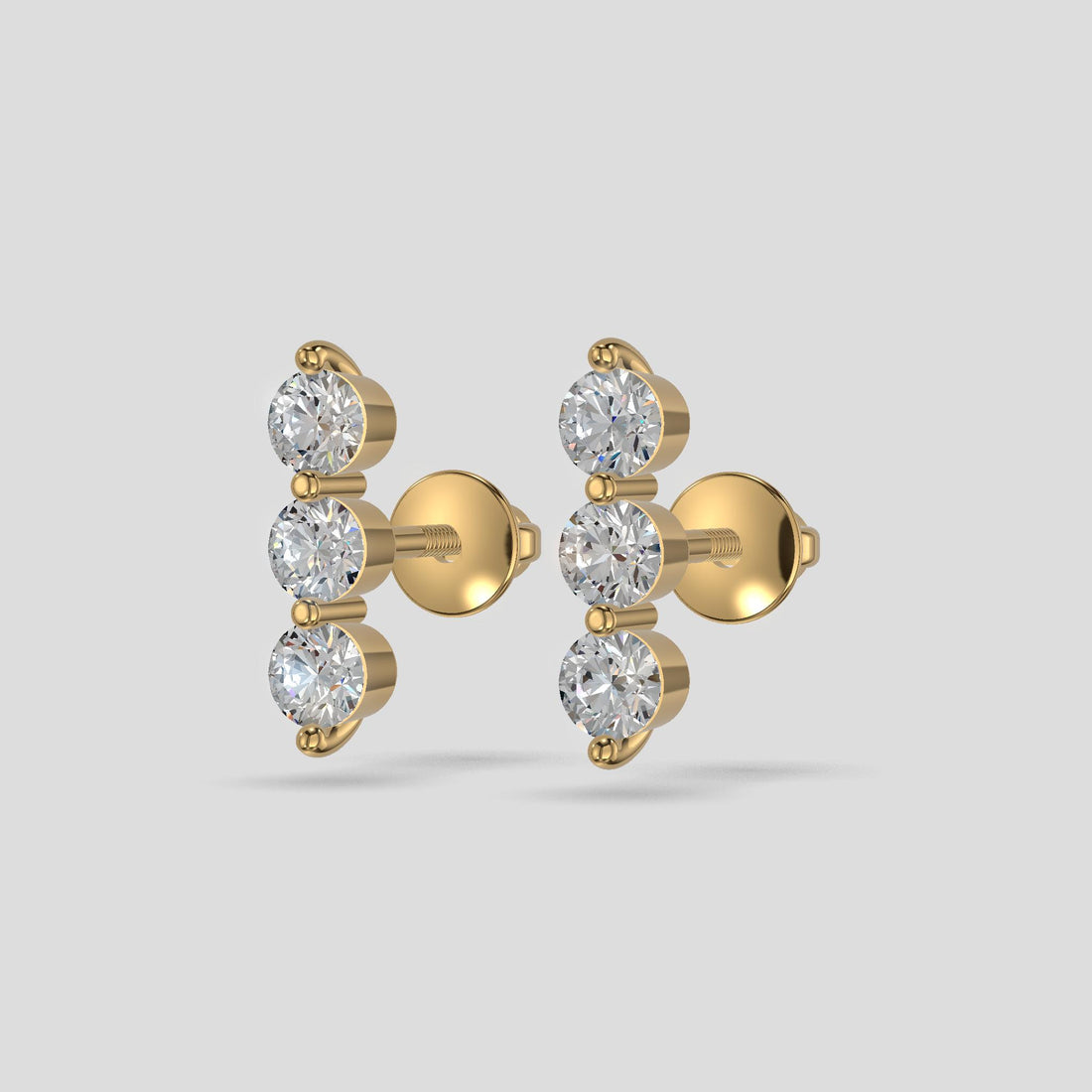 Aurora Drop Trio Earrings Gold