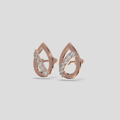 Raindrop Elegance Diamond Earrings Gold