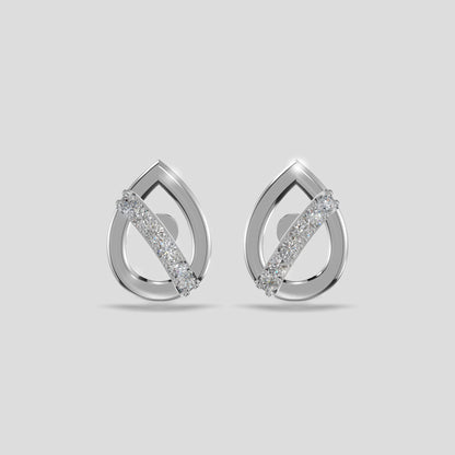Raindrop Elegance Diamond Earrings Gold